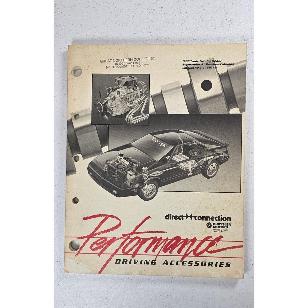 Mopar 1988 Chrysler Corporation Direct Connection Parts Catalog Great Condition!